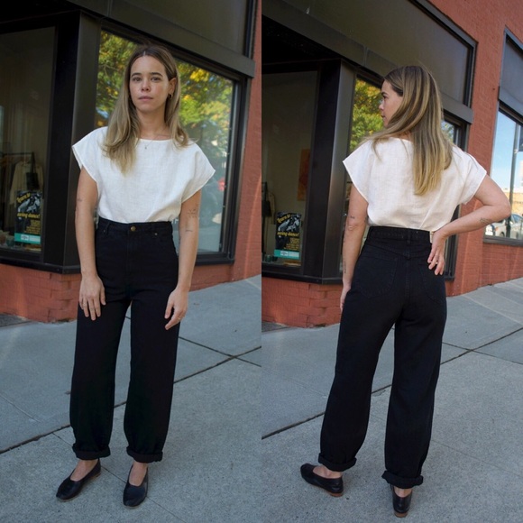 NEW ROLLA’S Genie Black Barrel Leg Jeans | size 24 - Picture 6 of 6